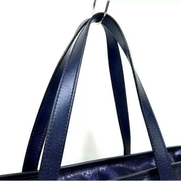 GUCCI GUCCISIMA GG Monogram Imprime Tote bag Shoulder Bag Purple Blue Large - Picture 6 of 8